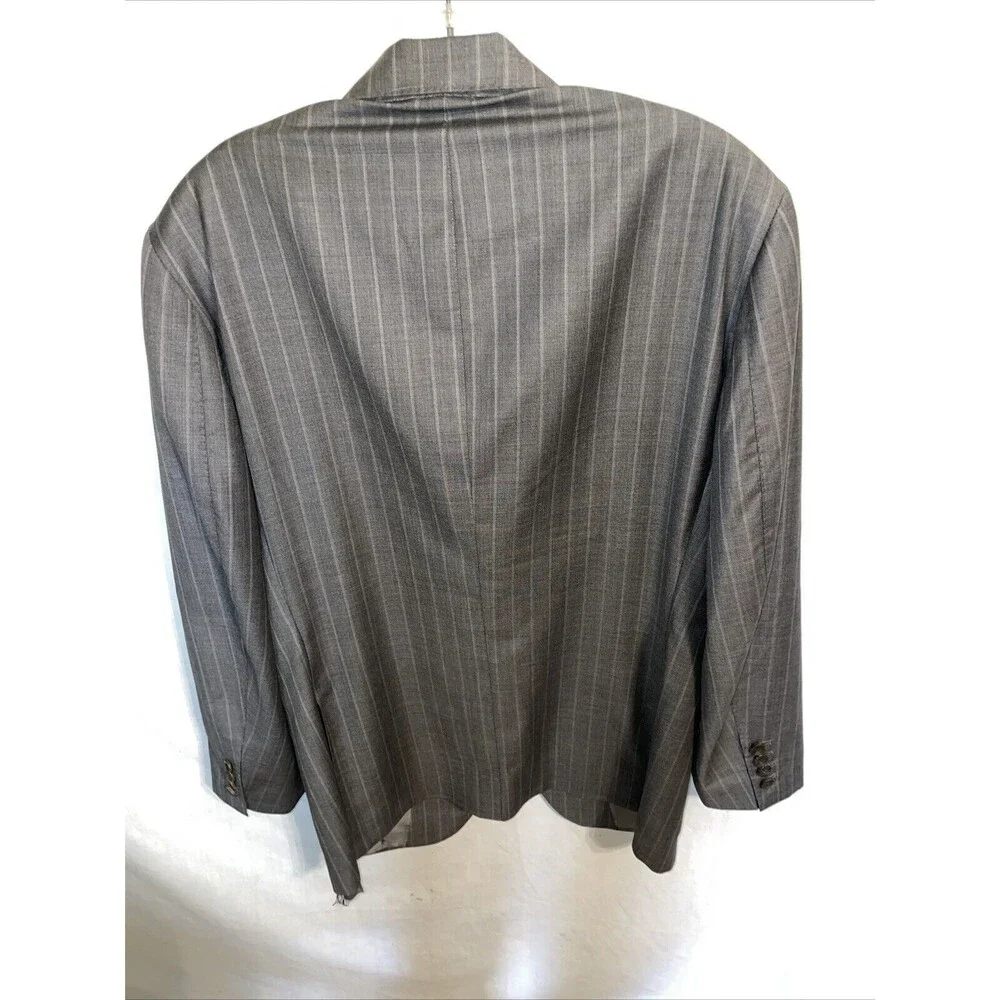 Samuelsohn Men’s Ing Loro Piana Blazer 38R Gray Striped Tasmanian 150’s Wool